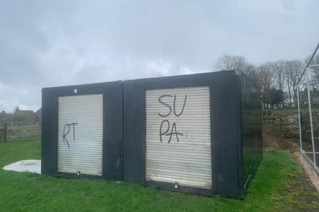 Graffiti at Stainland Cricket Club
