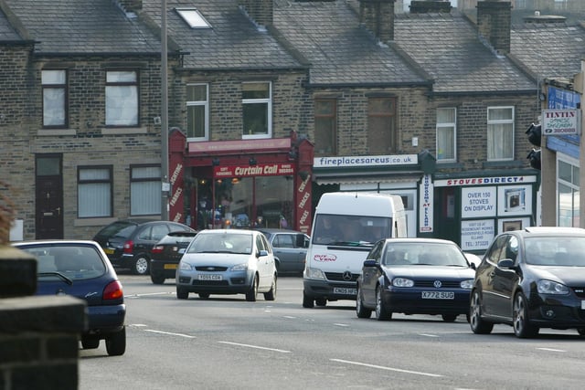 Traffic on Huddersfield Road, Salterhebble back in 2008