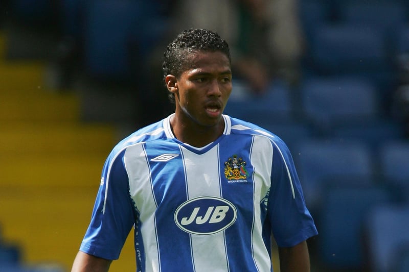 Future Manchester United star Antonio Valencia turned out for Wigan in a pre-season friendly at The Shay