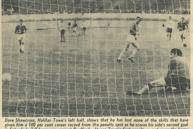 A Courier clipping of Halifax v Bradford in August 1968