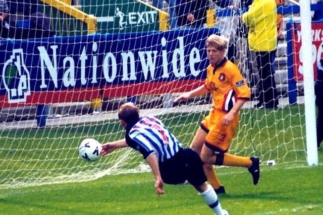 Jamie Paterson's second goal for Halifax at home to Carlisle in September 1999