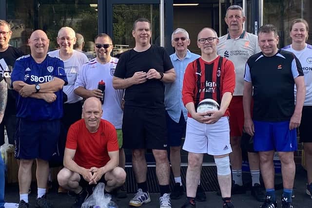 Players from one of the Mytholmroyd sessions of walking football
