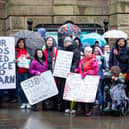 Parents gathered at Halifax Town Hall