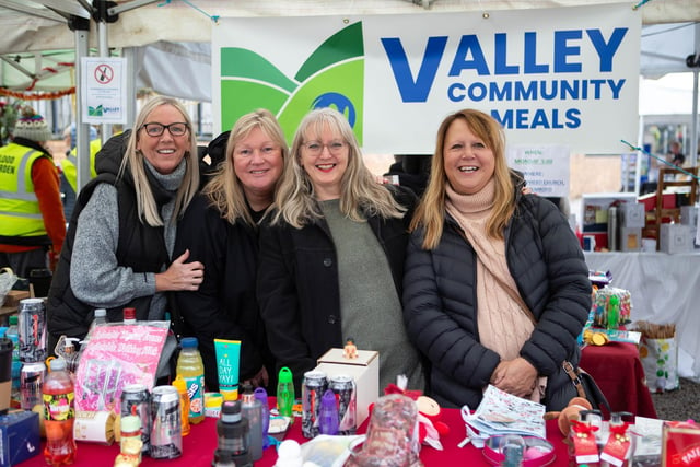 Valley Community Meals team at the Light Up the Valley event at Mytholmroyd Community Centre