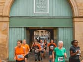 Runners at the Piece Hall during ‘dry run’ held in 2025