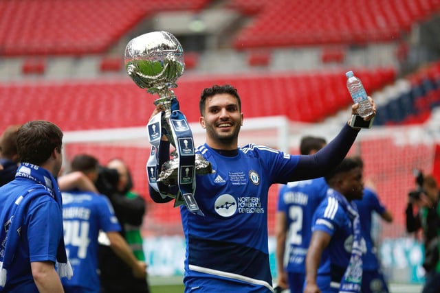 LONDON, ENGLAND - MAY 22:  Hamza Bencherif of Halifax Town after winning the FA Trophy Final match between Grimsby Town FC v FC Halifax Town at Wembley Stadium on May 22, 2016 in London, England.  (Photo by Joel Ford/Getty Images)