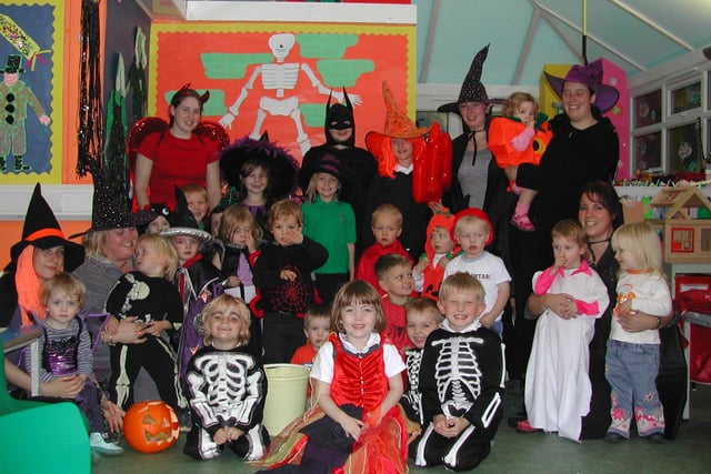 Castle Hill Day Nursery, Todmorden in Halloween costumes back in 2005.