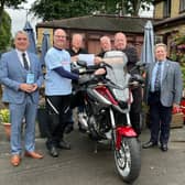 Stuart Stirrat, the new area president for northern England, Northern Ireland and Scotland of the Royal Air Force Association (RAFA), meets with Tim Wood at the Old Colonial in Mirfield, ahead of his epic 26-day, 2,500-mile challenge to visit all 60 branches on his motorbike.