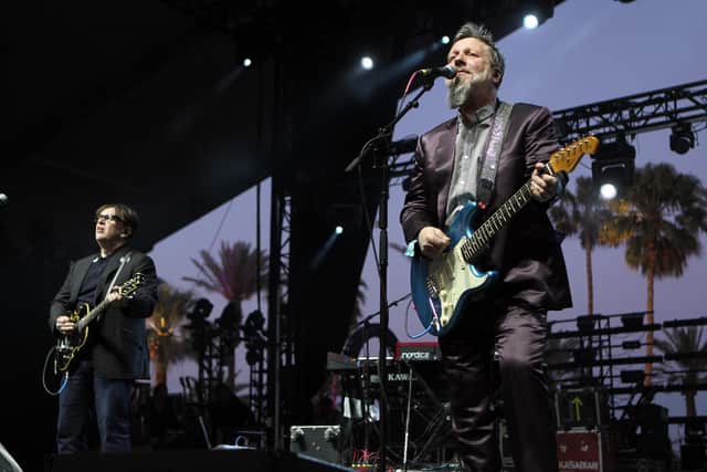 Musicians Chris Difford and Glenn Tilbrook of Squeeze perform onstage during day 2 of the 2012 Coachella Valley Music & Arts Festival. (Photo by Karl Walter/Getty Images for Coachella)