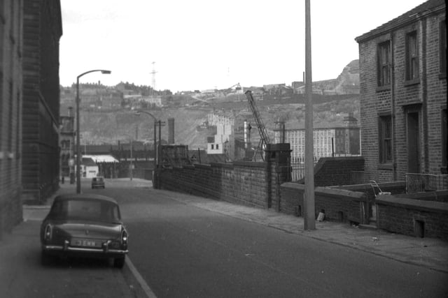Church Street, with the old pedestrian entrance to the station on the right, 1969