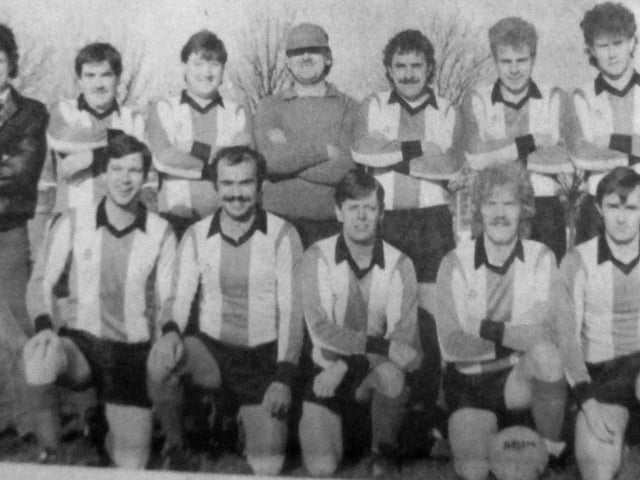 Portsmouth Saturday League Junior Division III. Back (from left) Shaun O’Mare, Robbie Horn, Fred Pails, Barry Evers (manager), Clive Slaughter, Paul Summers. Front: Stuart Townsley, Pete Davis, John Clarke, Jimmy Hunter, Andy Burrows