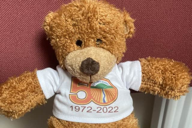 All of Old Earth Primary School's pupils were given a special bear to mark the anniversary
