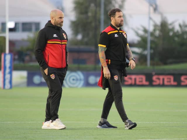 Liam Finn, left, believes his predecessor, Simon Grix, left Halifax Panthers in a ‘better position’ than when he took over in 2019. (Photo credit: Thomas Fynn)