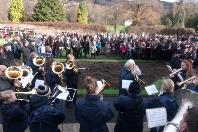 Todmorden Community Band play at the Garden of Remembrance