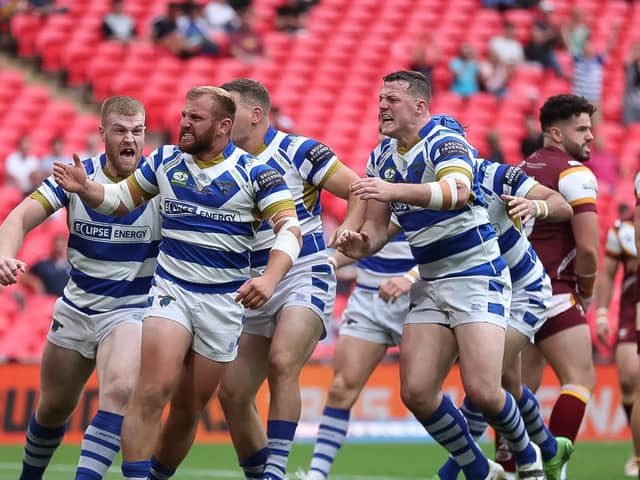 New Halifax Panthers head coach Liam Finn was 'proud of the town' after the 12-10 1895 Cup Final victory over Batley Bulldogs at Wembley. (Photo by Simon Hall.)