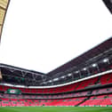 LONDON, ENGLAND - APRIL 02: General view inside the stadium prior to the Papa John's Trophy Final between Bolton Wanderers and Plymouth Argyle at Wembley Stadium on April 02, 2023 in London, England. (Photo by Tom Dulat/Getty Images)