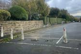 Bollards at Albert Promenade in Halifax have been ripped up