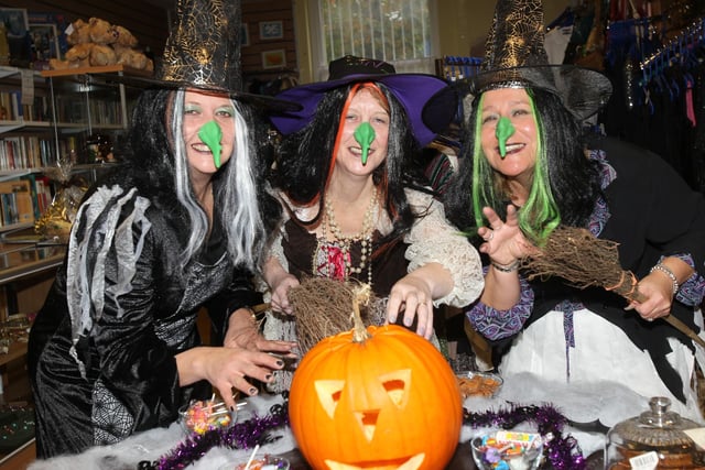 Halloween at Forget Me Not hospice shop in Brighouse back in 2012.