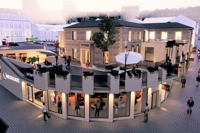 An artist's impression of how the new Westgate Quarter in Halifax town centre will look