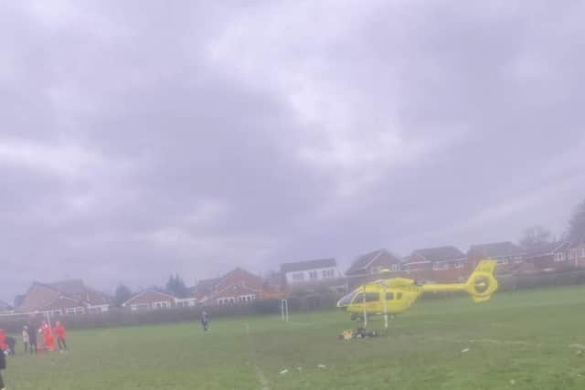The air ambulance was called to help the teen