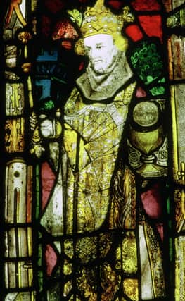 I am happy to follow Edward the Confessor’s example, that we should look to maintain peace and justice.Stained glass representation of King Edward the Confessor (1003-1066), from the Metropolitan Museum of Art in New York. (Photo by CM Dixon/Print Collector/Getty Images)