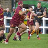 Seb Jeffers scored a try on his Heath debut. Pic: Bev Clough