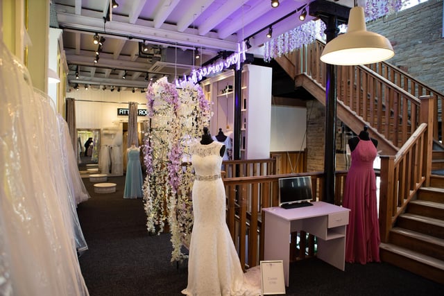New bridal shop in Dean Clough, Wed4Less. The shop is in the old Jack Wills building, Axminster Mill