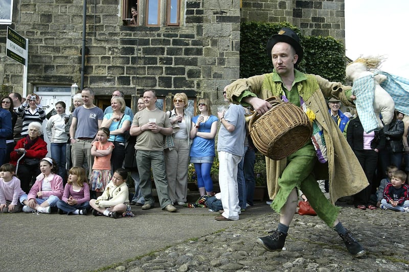 The Pace Egg Play in Heptonstall in 2008. Dean Gash as Toss Pot