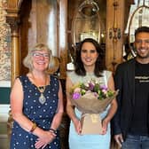 Aleira Kiran has been officially recognised for her courage, being presented with a certificate by Mayor of Calderdale Ashley Evans. Aleira is pictured here with her father Shakeel Faraz, Coun Evans and Mayoress Rosie Tatchell
