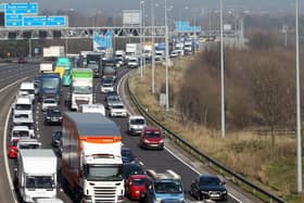 Traffic on the M62.