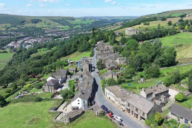 An aerial view of Midgley from the film