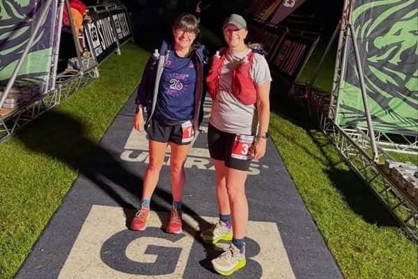 Ellie May and Leanda Cox at the GB Ultras Yr Wyddfa 50-mile event.
