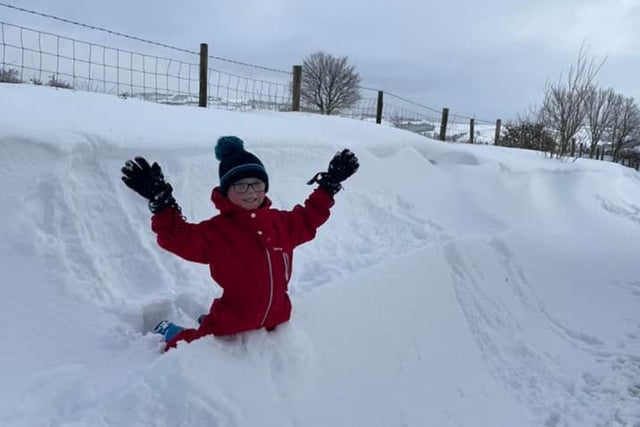 Amy Marshall shared this snap of some very tall snowdrifts