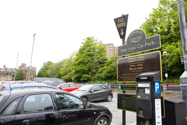 Going up: Rates at Tuel Lane car park, Sowerby Bridge, will alter from the current 50p per hour, to 30p for the first half hour but then a 60p per hour rate is proposed.