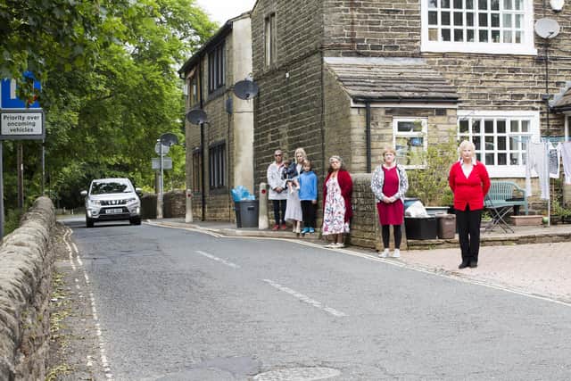 Residents have been demanding action for several years to limit the amount of  heavy goods traffic and trucks using the narrow road at Jumples Crag, Mixenden, Halifax