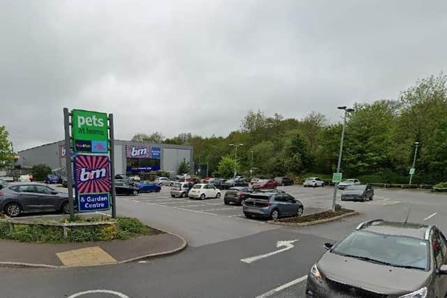 If permission is granted, the electric vehicle charging spaces will be in the car park serving the B&M Bargains and Pets at Home stores at Bradford Road, Brighouse. Picture: Google