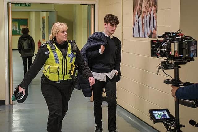 Catherine Cawood (SARAH LANCASHIRE) & Ryan Cawood (RHYS CONNAH). Picture: BBC/Lookout Point/Matt Squire