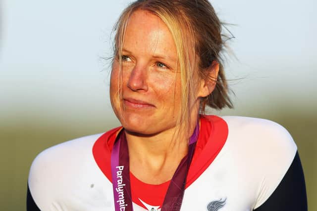 Karen Darke won a silver medal at the London 2012 Paralympic Games. Photo by Bryn Lennon/Getty Images