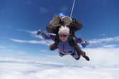 Val Doodson during her skydive