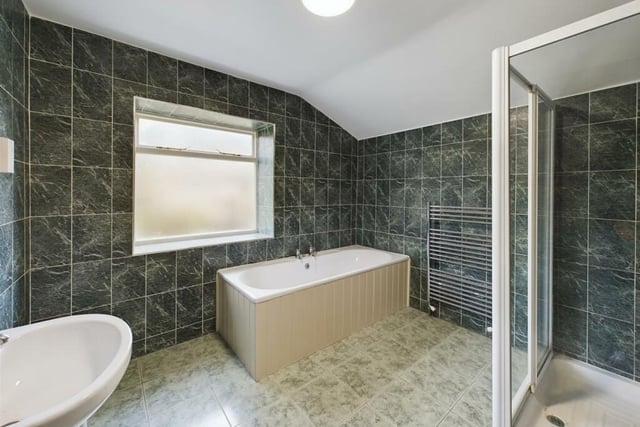 The modern bathroom within the annexe.