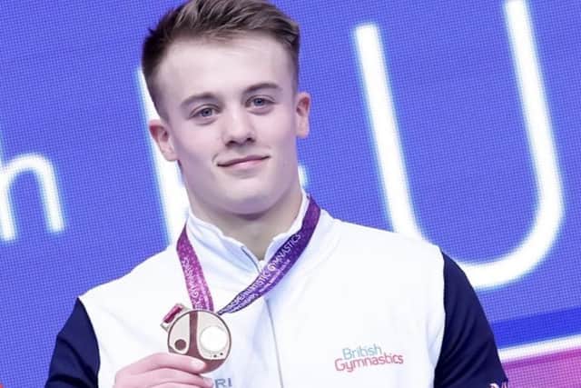 Halifax gymnast Luke Whitehouse won the European floor title in Turkey.