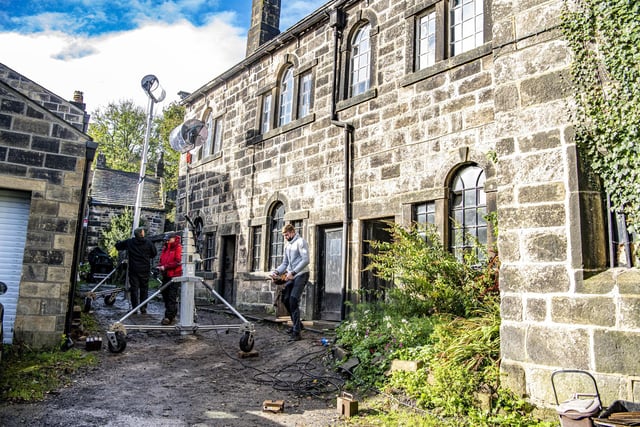 Filming in Heptonstall. Picture Tony Johnson