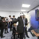 Young people testing some of the new VR facilities at the i4.0 Hub in Brighouse.