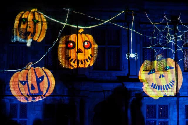 Decorate safely for Halloween: use batteries for light displays where possible.