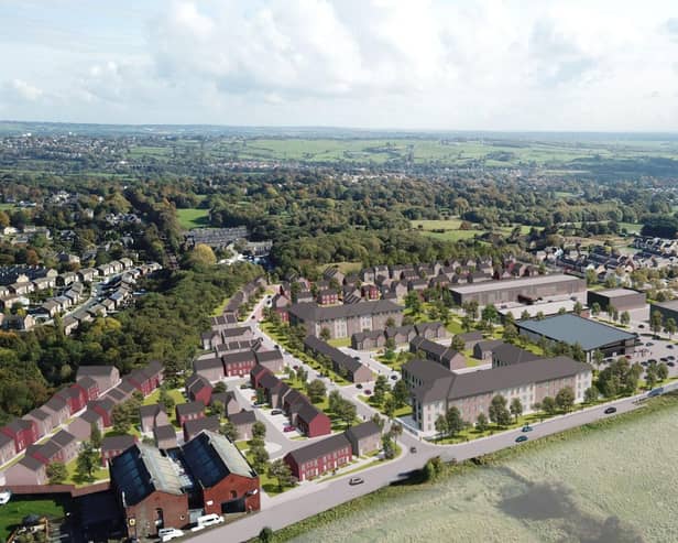 An artist's impression of how Crosslee Park, Hipperholme, might look if planning permission is granted