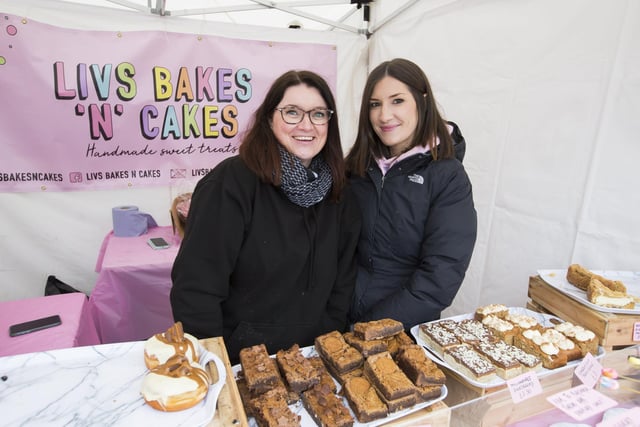 Lesley Penny, left, and Faye Lewis on Liv's Bakes 'n' Cakes stall.