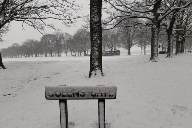 The snow on Savile Park Moor in Halifax