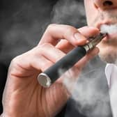 Stock image of vaping. Concerns have been raised by teachers and councillors about young people and school children using e-cigarettes in Calderdale