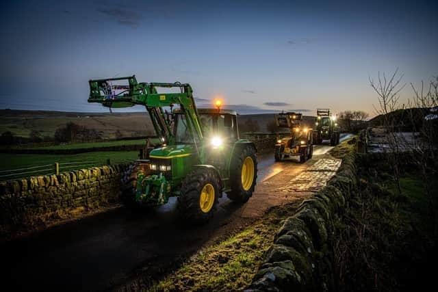 The tractor run takes place on Christmas Eve