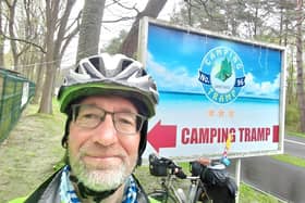 Nick Marston, who works at Leeds Teaching Hospitals, has cycled around Europe for three months ro raise money for the hospital and the British Acoustic Neuroma Association, after being diagnosed with a brain tumour 25 years ago.